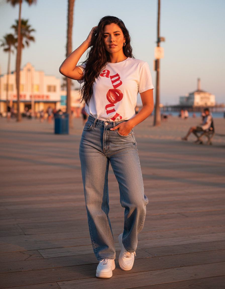 AMOUR: Bold Graphic Typography Tee