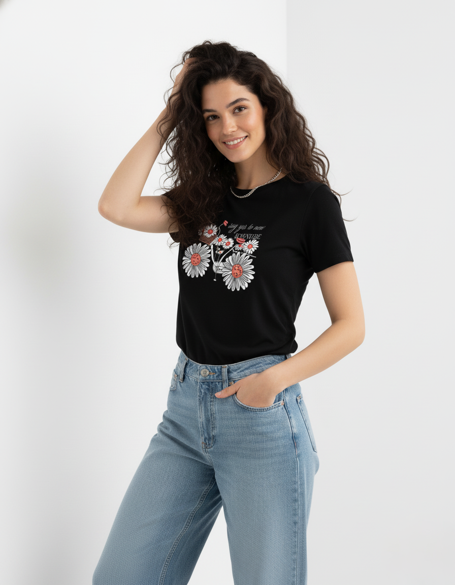 Say Yes To New Adventure: Girls’ Adventure Graphic Regular Fit