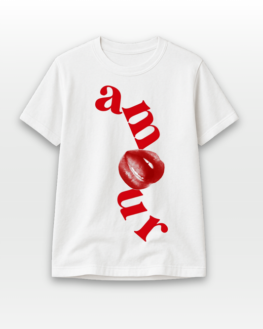 AMOUR: Bold Graphic Typography Tee